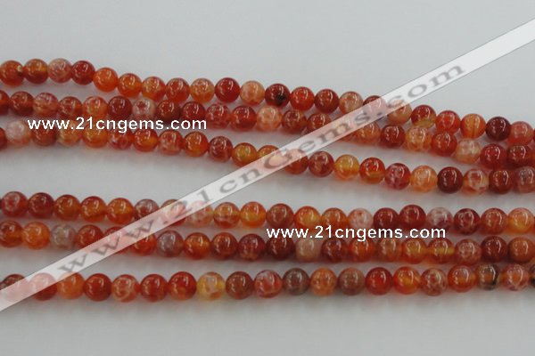 CAG5561 15.5 inches 6mm round natural fire agate beads wholesale