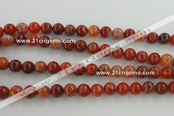 CAG5563 15.5 inches 10mm round natural fire agate beads wholesale