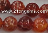 CAG5564 15.5 inches 12mm round natural fire agate beads wholesale