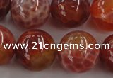 CAG5566 15.5 inches 16mm round natural fire agate beads wholesale