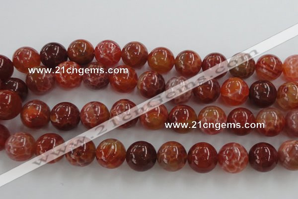 CAG5566 15.5 inches 16mm round natural fire agate beads wholesale