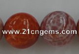 CAG5568 15.5 inches 20mm round natural fire agate beads wholesale