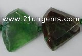 CAG5579 15 inches 22*30mm faceted triangle dragon veins agate beads