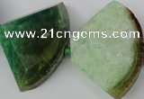 CAG5588 15 inches 30*40mm faceted triangle dragon veins agate beads