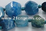 CAG5591 15 inches 10*12mm - 25*27mm faceted nuggets agate beads