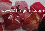 CAG5592 15 inches 12*14mm - 24*25mm faceted nuggets agate beads