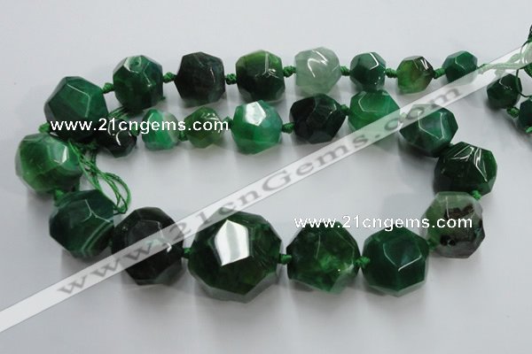 CAG5593 15 inches 10*12mm - 25*27mm faceted nuggets agate beads