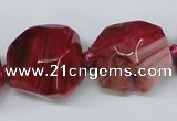 CAG5605 15 inches 18*20mm faceted nuggets agate gemstone beads