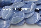 CAG561 16 inches 15*20mm oval blue agate gemstone beads wholesale