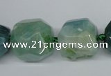 CAG5616 15 inches 20mm faceted nuggets agate gemstone beads