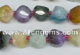 CAG5618 15 inches 10*12mm faceted nuggets agate gemstone beads