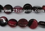 CAG5628 15 inches 12mm flat round dragon veins agate beads