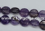 CAG5632 15 inches 12mm flat round dragon veins agate beads