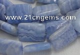 CAG564 16 inches 13*18mm rectangle blue agate beads wholesale