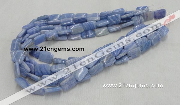 CAG564 16 inches 13*18mm rectangle blue agate beads wholesale