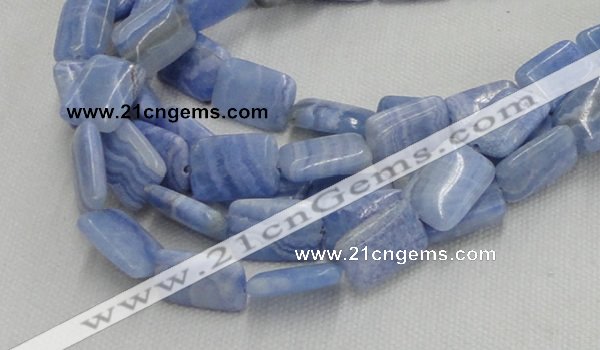 CAG565 16 inches 22*30mm rectangle blue agate beads wholesale