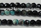 CAG5657 15 inches 4mm faceted round fire crackle agate beads