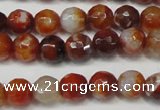 CAG5675 15 inches 6mm faceted round fire crackle agate beads