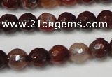 CAG5676 15 inches 6mm faceted round fire crackle agate beads