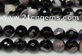 CAG5686 15 inches 8mm faceted round fire crackle agate beads