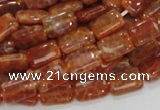 CAG569 15.5 inches 8*12mm rectangle natural fire agate beads