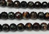 CAG5692 15 inches 8mm faceted round fire crackle agate beads