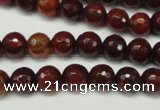 CAG5699 15 inches 8mm faceted round fire crackle agate beads