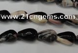 CAG5711 15 inches 8*12mm faceted teardrop fire crackle agate beads