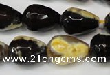 CAG5728 15 inches 13*18mm faceted teardrop fire crackle agate beads