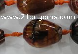 CAG5748 15 inches 18*25mm faceted teardrop fire crackle agate beads