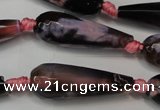 CAG5761 15 inches 10*30mm faceted teardrop fire crackle agate beads