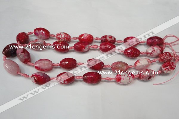 CAG5791 15 inches 13*18mm faceted rice fire crackle agate beads