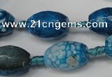 CAG5792 15 inches 13*18mm faceted rice fire crackle agate beads