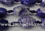 CAG5793 15 inches 13*18mm faceted rice fire crackle agate beads