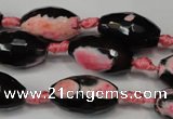 CAG5796 15 inches 13*22mm faceted rice fire crackle agate beads