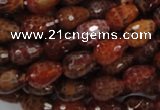 CAG587 15.5 inches 10*14mm faceted teardrop natural fire agate beads