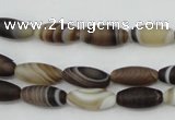 CAG5910 15 inches 5*12mm rice Madagascar agate gemstone beads