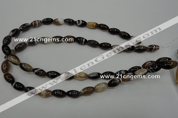 CAG5912 15 inches 8*16mm rice Madagascar agate gemstone beads