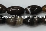 CAG5913 15 inches 12*20mm rice Madagascar agate gemstone beads