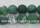 CAG5928 15 inches 12mm round matte druzy agate beads wholesale