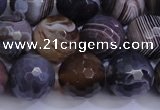 CAG5963 15.5 inches 12mm faceted round botswana agate beads wholesale