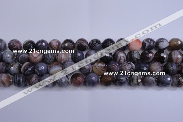 CAG5963 15.5 inches 12mm faceted round botswana agate beads wholesale