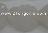 CAG5982 15.5 inches 30mm heart white agate gemstone beads