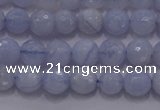 CAG5996 15.5 inches 6mm faceted round blue lace agate beads