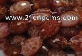 CAG601 15.5 inches 13*18mm faceted rice natural fire agate beads