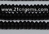 CAG6020 15.5 inches 3*6mm rondelle matte black agate beads