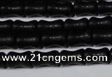 CAG6038 15.5 inches 4*8mm bone matte black agate beads