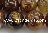 CAG6052 15.5 inches 22mm round dragon veins agate beads