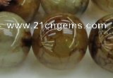 CAG6053 15.5 inches 24mm round dragon veins agate beads