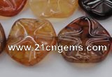 CAG6055 15.5 inches 20mm wavy coin dragon veins agate beads